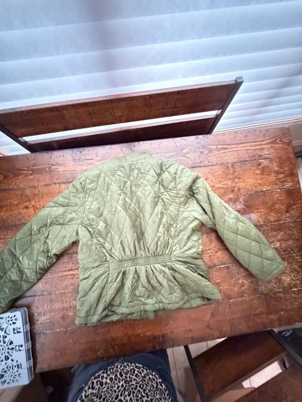 Ashley Stewart Green Quilted Zip-Up Jacket Size 18/20 - Picture 7 of 8